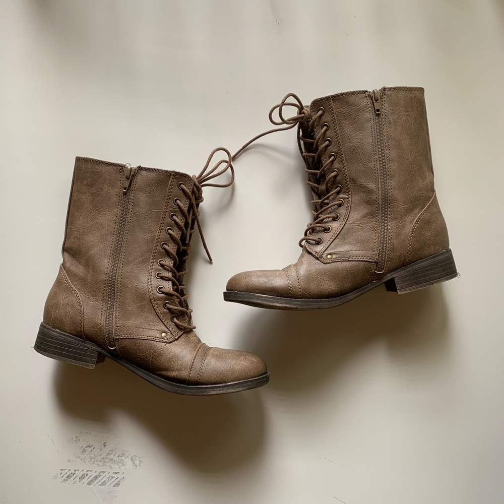 Brown Combat Boots